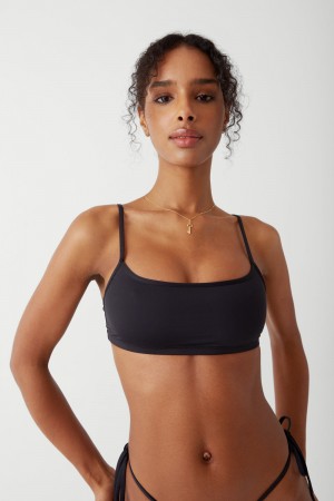Frankies Bikinis Bay View Bralette Bikini Top Negras | PX1045972