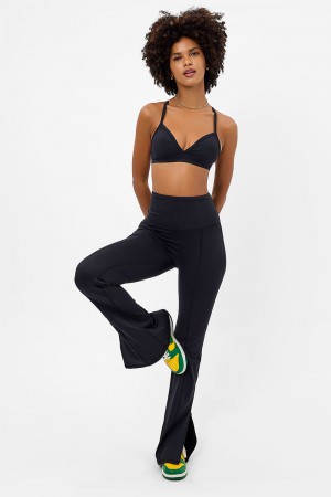 Frankies Bikinis Billie Racerback Sports Bra Negras | MN0751896