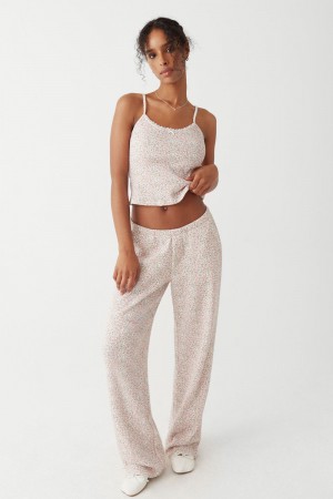 Frankies Bikinis Cabin Floral Waffle Pant Baby Blanket | NA0385619