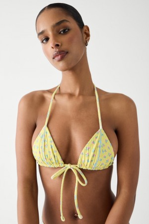 Frankies Bikinis Coastal Micro Triangle Bikini Top Pocketful of Posies | SN6253408