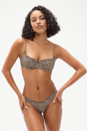 Frankies Bikinis Cola Underwire Bikini Top Leopardo | JC4973865
