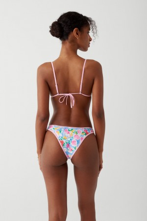 Frankies Bikinis Dove Classic Bikini Bottom Painted Petals | CD7592016
