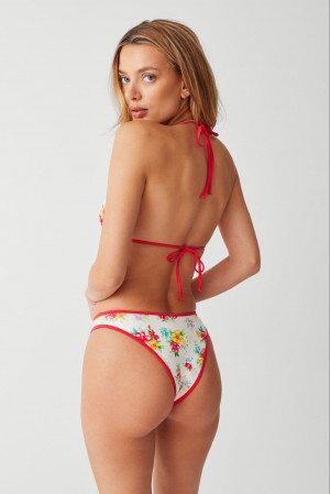 Frankies Bikinis Dove Shine Classic Bikini Bottom Sweet Hibiscus | EB1375860