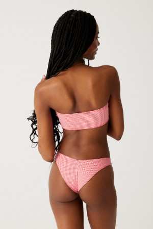 Frankies Bikinis Enzo Cheeky Bikini Bottom Ladybug Gingham | DO2451708