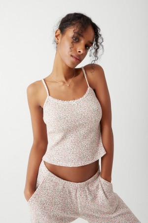 Frankies Bikinis Farmhouse Floral Waffle Camisole Baby Blanket | JG5023948