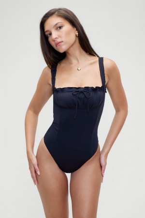 Frankies Bikinis Fawn One Piece Swimsuit Negras | VL2789461