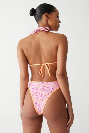 Frankies Bikinis Laura High Waist Cheeky Bikini Bottom Queen's Bath | WR0148365
