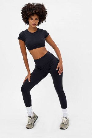 Frankies Bikinis Lively High Waist Legging Negras | QF0861495