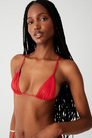 Frankies Bikinis Lumia Triangle Bikini Top Rojas | XC7532041
