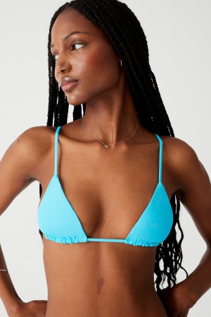 Frankies Bikinis Lumia Triangle Bikini Top Azules | QR1729603