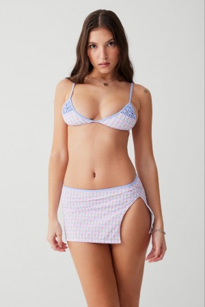 Frankies Bikinis Marly Plaid Mini Skirt Rosas | AL0357416