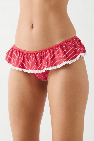 Frankies Bikinis Mercer Swim Skirt Scarlet Dot | PQ2984375