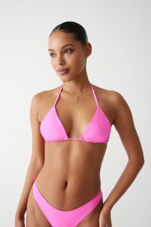 Frankies Bikinis Nick String Triangle Bikini Top Watermelon | AT2169503