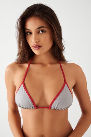 Frankies Bikinis Nick Triangle Halter Bikini Top Verde Menta | HI5810962
