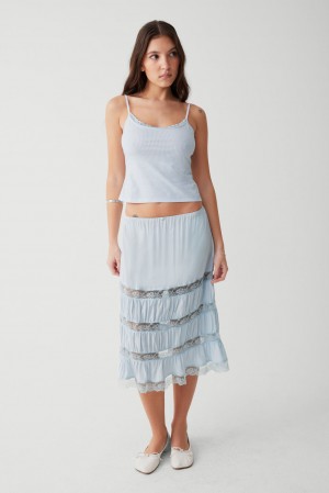 Frankies Bikinis Solstice Midi Skirt Azules | WT7305894