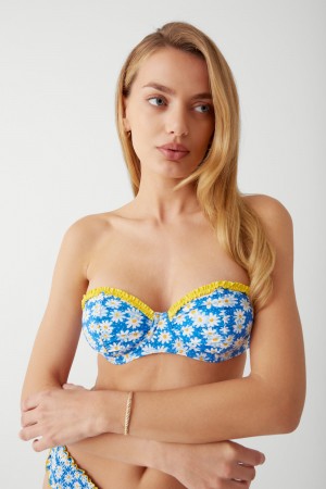 Frankies Bikinis Sweetwater Underwire Bikini Top Azules | DI4387016