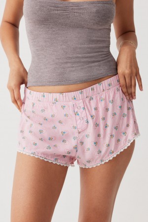 Frankies Bikinis Tinsley Mini Boxer Short Sweetheart Stripe | UH9138502