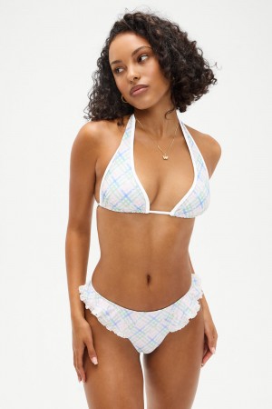 Frankies Bikinis x DJERF AVENUE Diana Halter Bikini Top Cottage Meadow | DU6503291